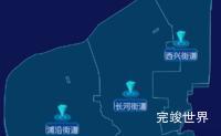 echarts杭州市滨江区geoJson地图点击跳转到指定页面演示实例